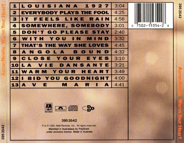 Aaron Neville : Warm Your Heart (CD, Album)
