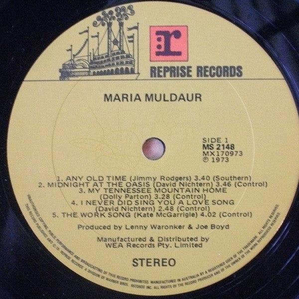 Maria Muldaur : Maria Muldaur (LP, Album, Gat)