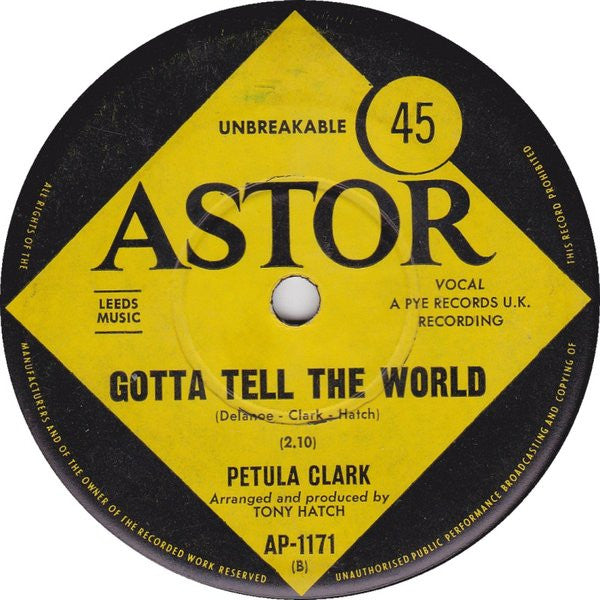 Petula Clark : You're The One (7", Single)
