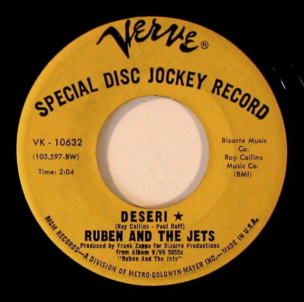 Ruben And The Jets (4) : Deseri (7", Single, Promo)
