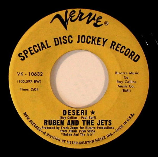 Ruben And The Jets (4) : Deseri (7", Single, Promo)