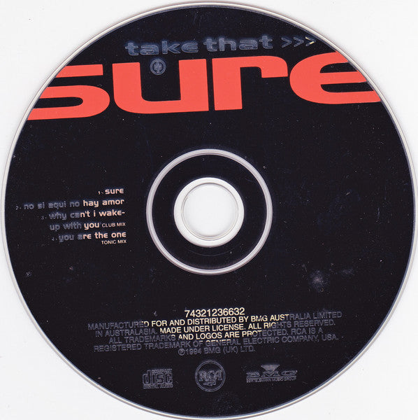 Take That : Sure (CD, Single, Ltd)