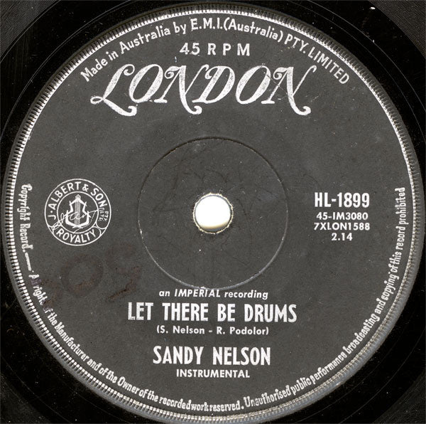 Sandy Nelson : Let There Be Drums (7", Single)