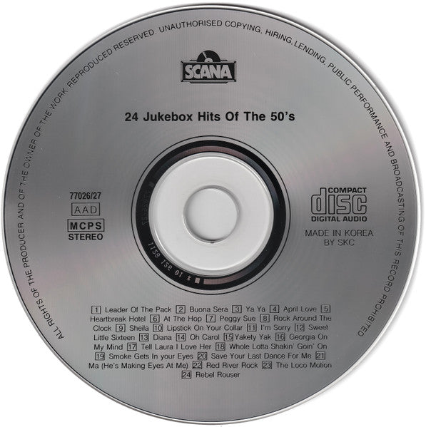 Various : 24 Jukebox Hits Of The 50's (CD, Comp)