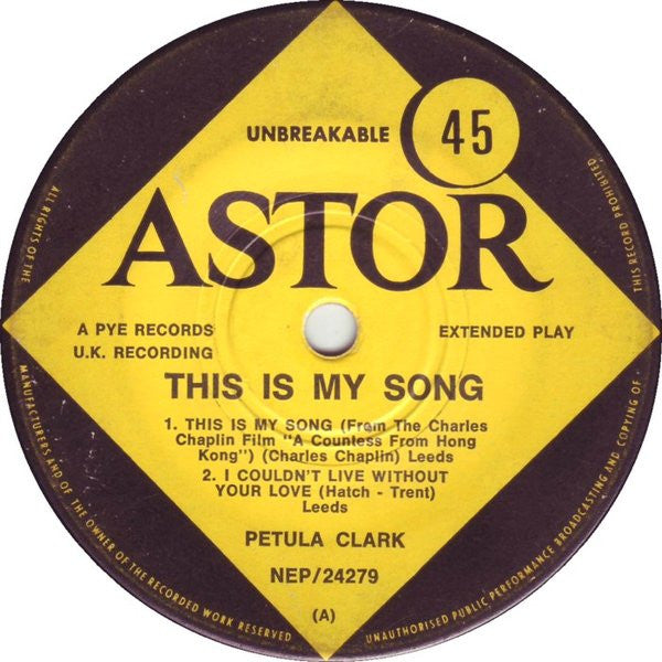 Petula Clark : This Is My Song (7", EP)