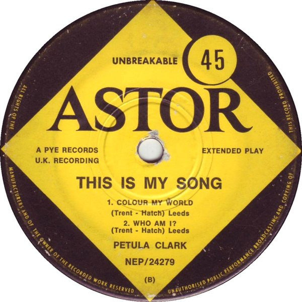 Petula Clark : This Is My Song (7", EP)
