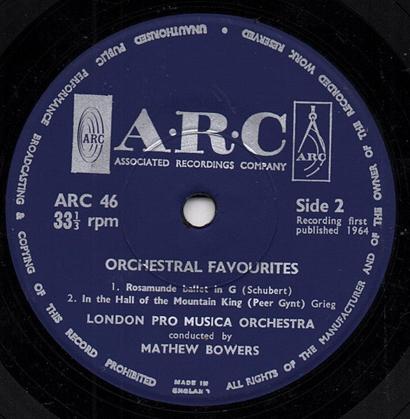 London Pro Musica Orchestra* : Orchestral Favourites (7")