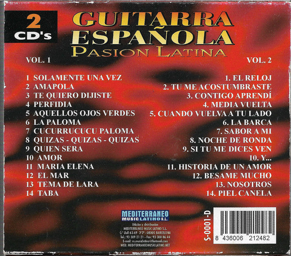 Chico Garcia Guitarra Y Orquesta : Música De Oro Guitarra Española - Pasion Latina (2xCD, Album)
