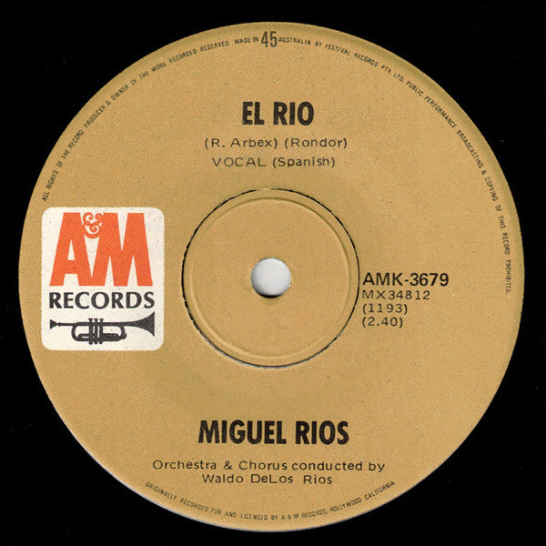 Miguel Rios* : A Song Of Joy (7", Single)