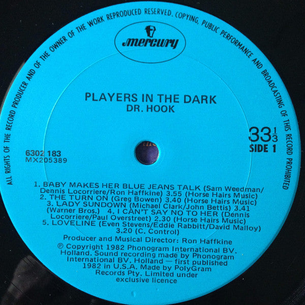 Dr. Hook : Players In The Dark (LP, Album)