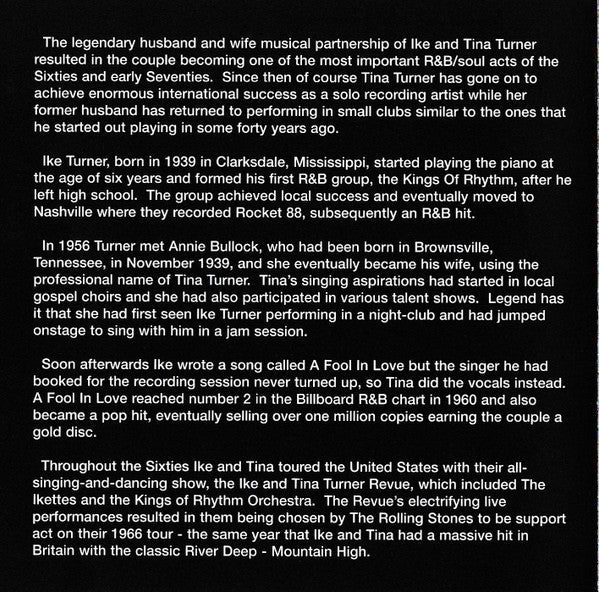 Ike & Tina Turner : Rock Me Baby (CD, Comp)