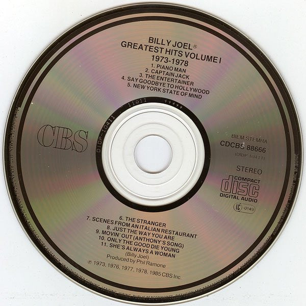Billy Joel : Greatest Hits Volume I & Volume II (2xCD, Comp)