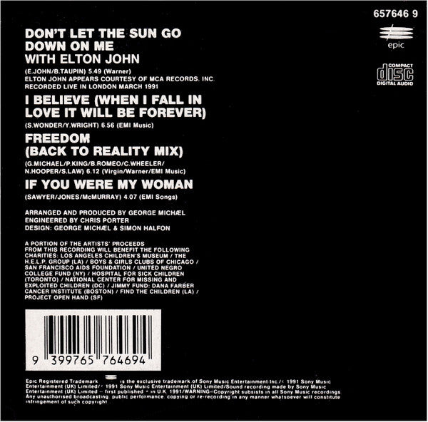 George Michael, Elton John : Don't Let The Sun Go Down On Me (CD, Single, Car)