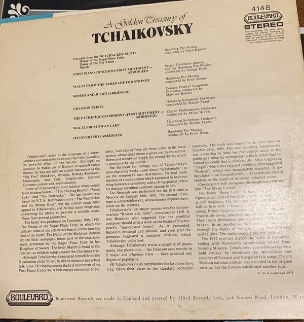 Pyotr Ilyich Tchaikovsky : A Golden Treasury (LP, Comp)