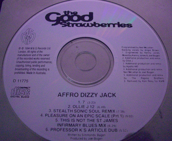 The Good Strawberries : Affro Dizzy Jack (CD, Maxi, Car)