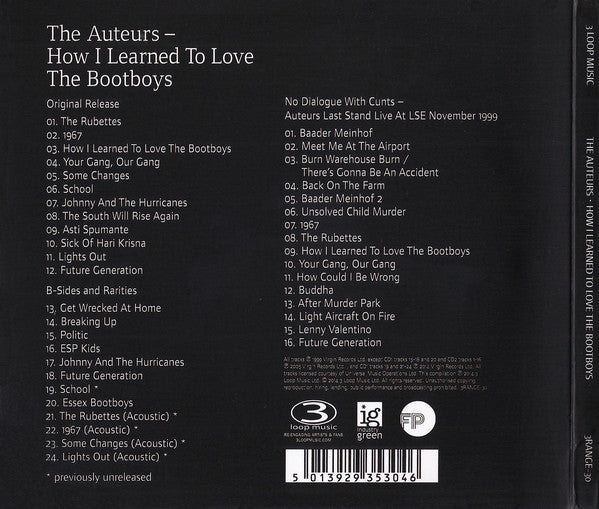 The Auteurs : How I Learned To Love The Bootboys (CD, Album, RE + CD, Album, RE)