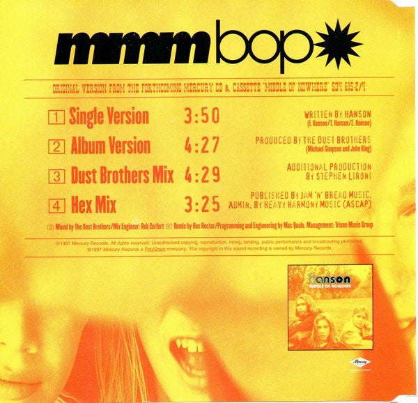 Hanson : Mmm Bop (CD, Single, PMD)