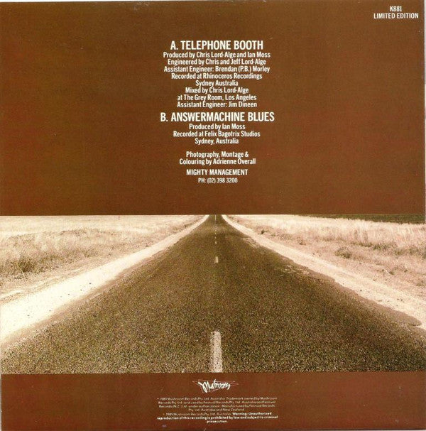 Ian Moss : Telephone Booth (7", Single, Ltd)