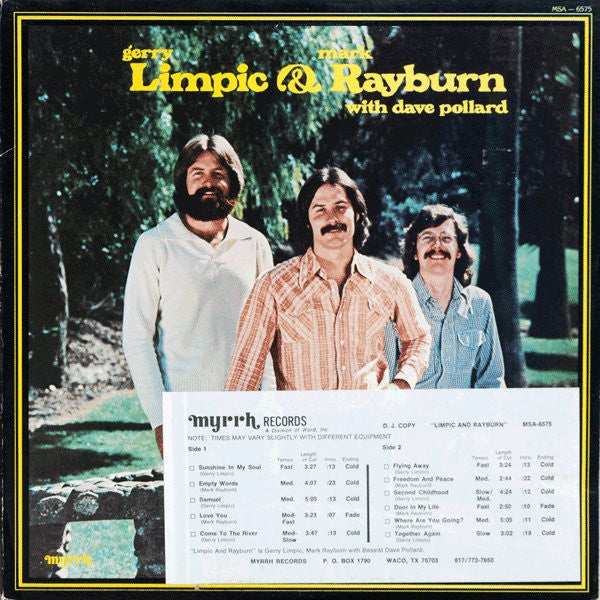 Gerry Limpic & Mark Rayburn* With Dave Pollard (4) : Limpic & Rayburn (LP, Album, RE)