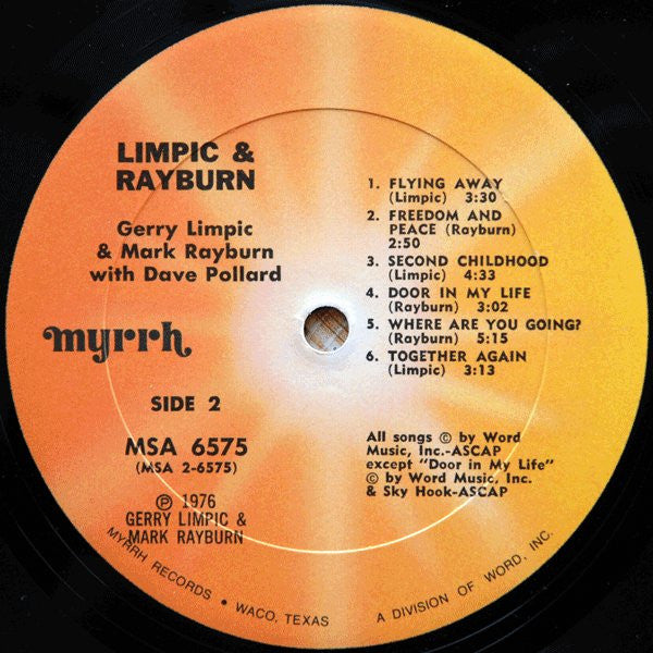 Gerry Limpic & Mark Rayburn* With Dave Pollard (4) : Limpic & Rayburn (LP, Album, RE)