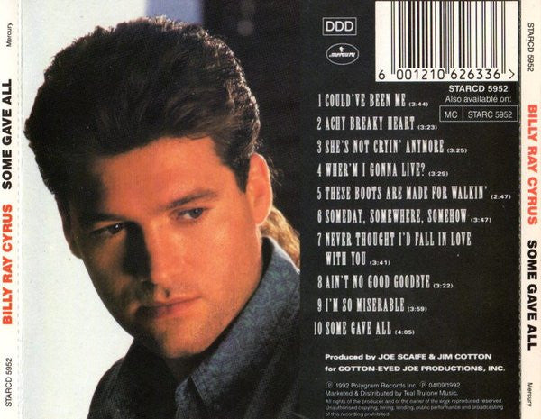 Billy Ray Cyrus : Some Gave All (CD, Album)