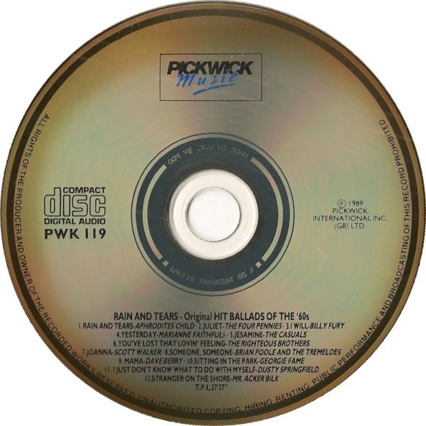 Various : Rain & Tears (Hit Ballads Of The Sixties) (CD, Comp)