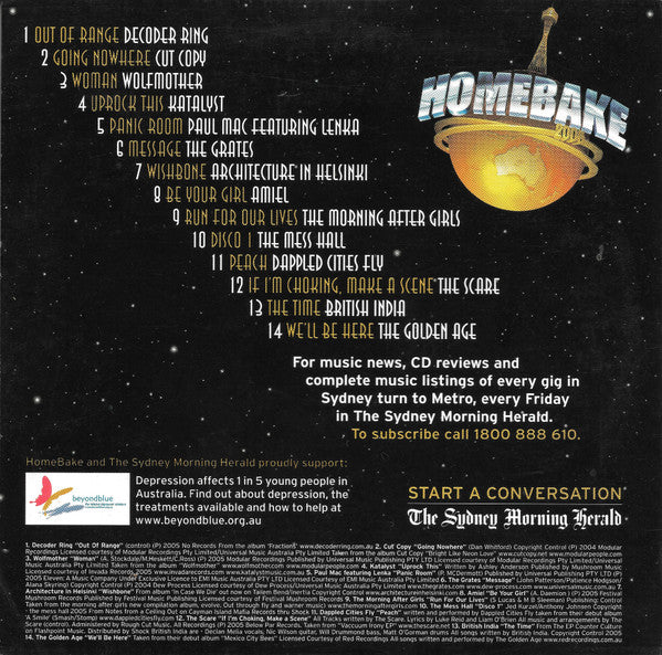 Various : Homebake 2005 (CD, Comp, Promo)