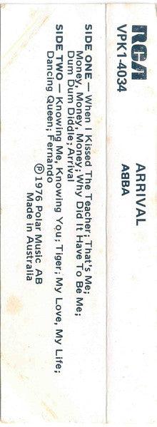 ABBA : Arrival (Cass, Album, Yel)
