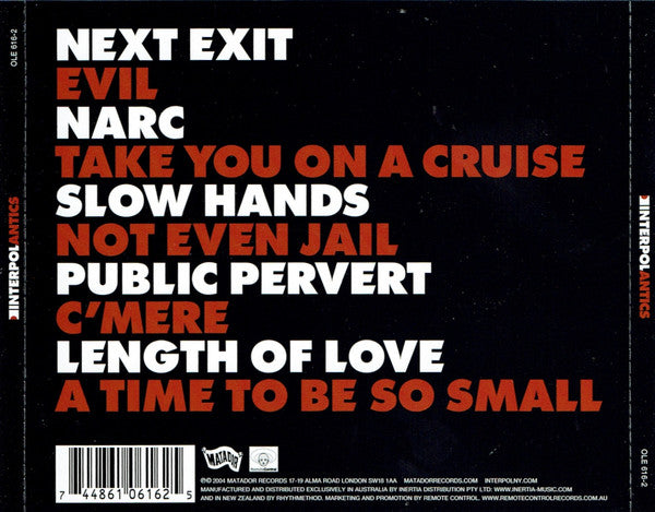 Interpol : Antics (CD, Album)