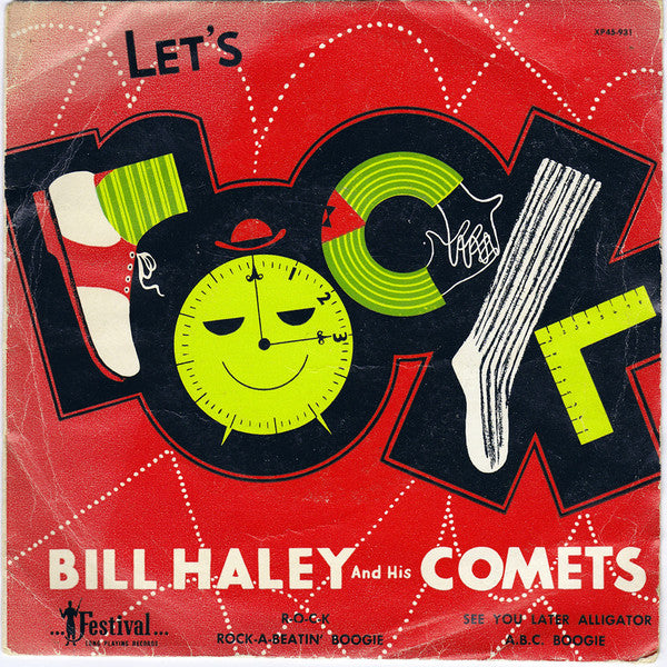 Bill Haley And His Comets : Let's Rock (7", EP, Mono)
