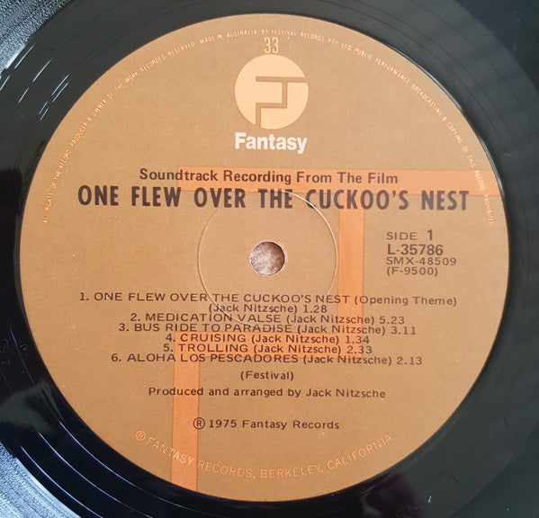 Jack Nitzsche : Soundtrack Recording From The Film : One Flew Over The Cuckoo's Nest (LP)