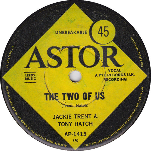 Jackie Trent & Tony Hatch / Jackie Trent : The Two Of Us / I'll Be With You (7", Single)