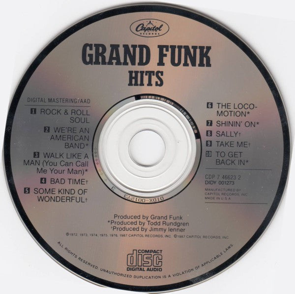 Grand Funk* : Grand Funk Hits (CD, Comp, Club, RE)