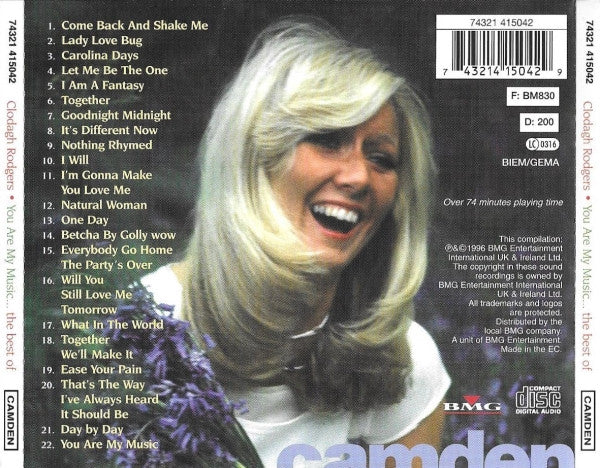 Clodagh Rodgers : You Are My Music... The Best Of (CD, Comp, RE)
