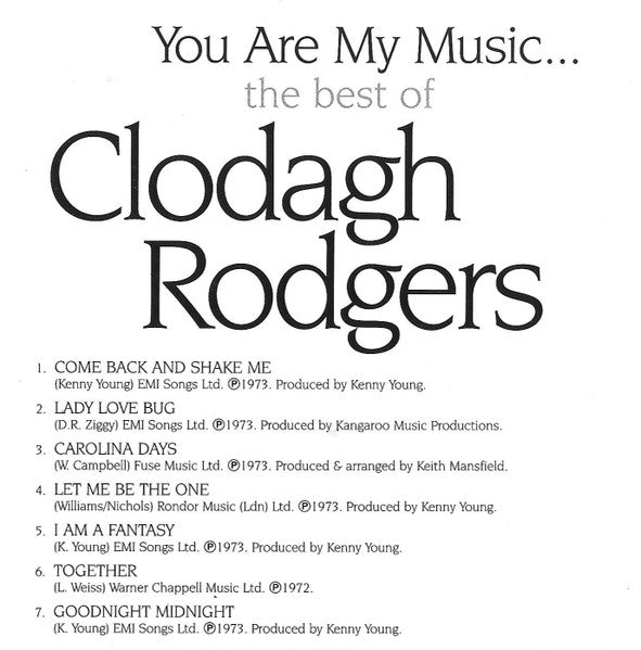 Clodagh Rodgers : You Are My Music... The Best Of (CD, Comp, RE)