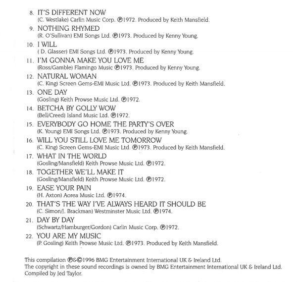 Clodagh Rodgers : You Are My Music... The Best Of (CD, Comp, RE)