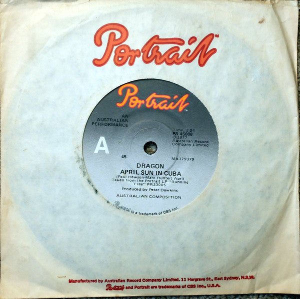 Dragon (5) : April Sun In Cuba (7", Single)