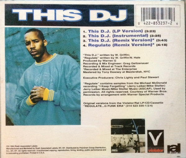 Warren G : This D.J. (CD, Single, Car)
