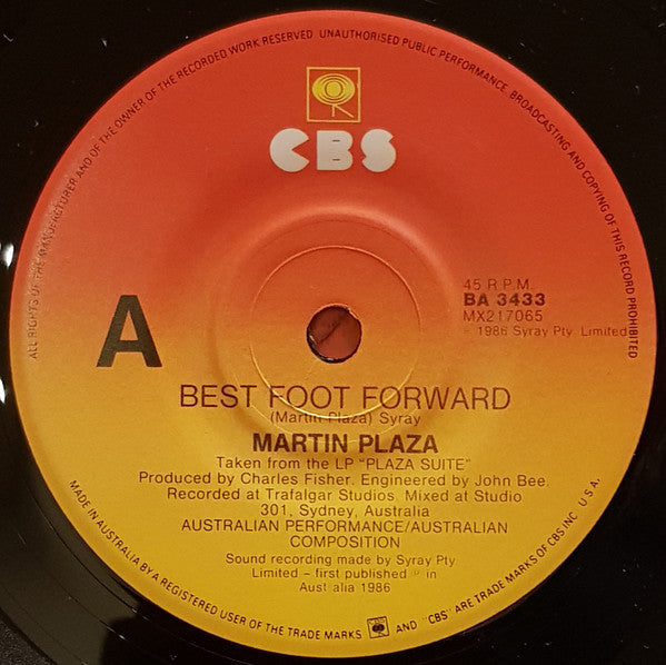 Martin Plaza : Best Foot Forward (7", Single)