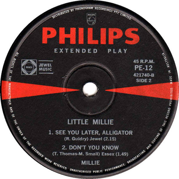 Millie* : My Boy Lollipop (7", EP, Mono)