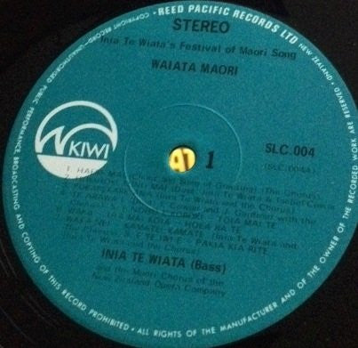 Inia Te Wiata And The Maori Chorus Of The New Zealand Opera Company : Inia Wiata's Festival Of Maori Song: Waiata Maori (LP)