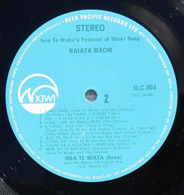 Inia Te Wiata And The Maori Chorus Of The New Zealand Opera Company : Inia Wiata's Festival Of Maori Song: Waiata Maori (LP)