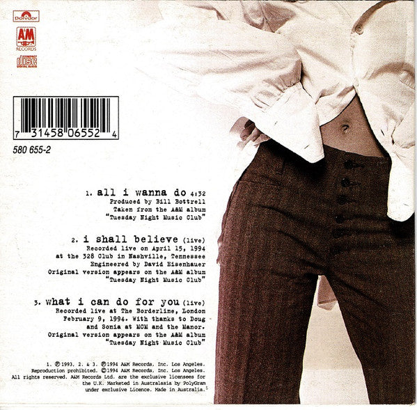 Sheryl Crow : All I Wanna Do (CD, Single)