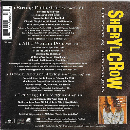 Sheryl Crow : Strong Enough (CD, Single, Car)