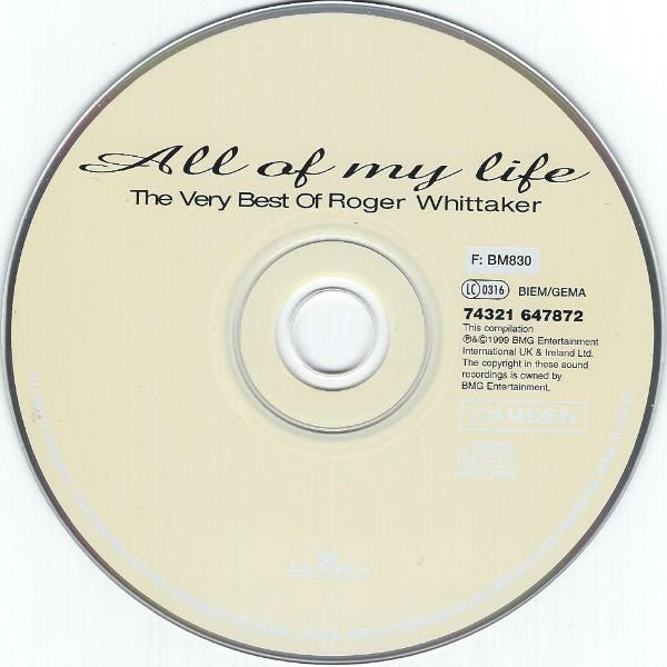 Roger Whittaker : All Of My Life (The Very Best Of Roger Whittaker) (CD, Comp)