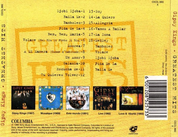 Gipsy Kings : Greatest Hits (CD, Comp)