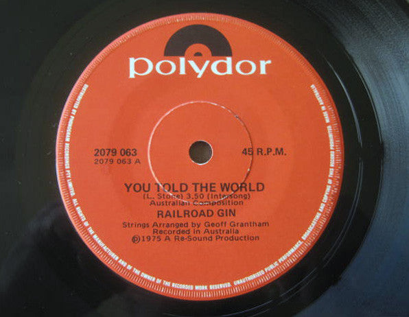 Railroad Gin : You Told The World (7")