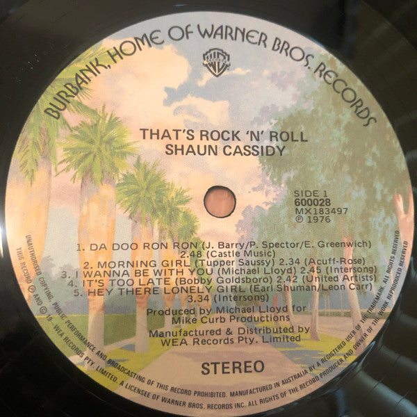 Shaun Cassidy : That's Rock 'N' Roll (LP, Album)