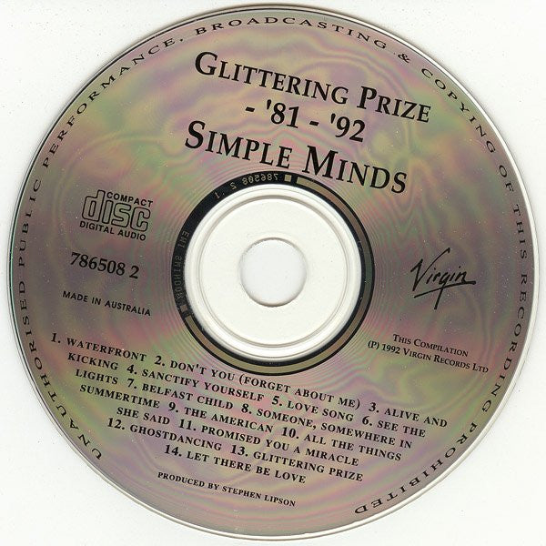 Simple Minds : Glittering Prize 81/92 (CD, Comp)