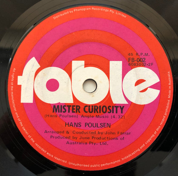 Hans Poulsen : Boom-Sha-La-La-Lo (7", Single)
